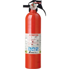 Image illustrating a proper fire extinguisher to use in a professional dog studio